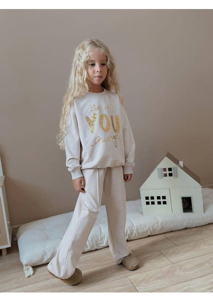 Simli Baskılı Uzun Kollu Kız Çocuk Alt Üst Takım fiyatları