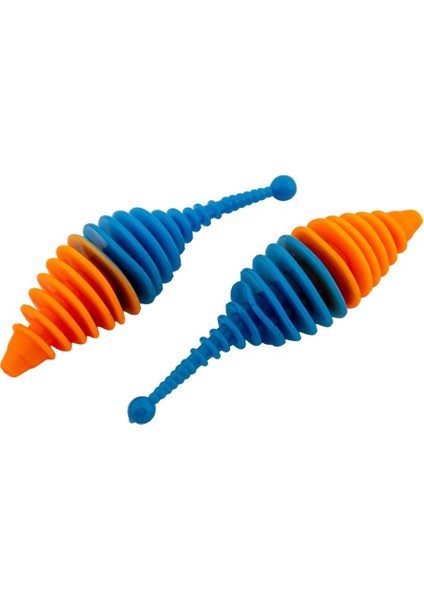 Silikon Kurt Yem - 3g 65MM - Fishack Wormix - 1 Adet - Turuncu/mavi - Karides Kokulu modelleri