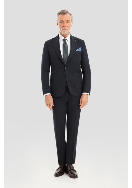 Sivri Yaka Takım Elbise Lacivert fiyatları