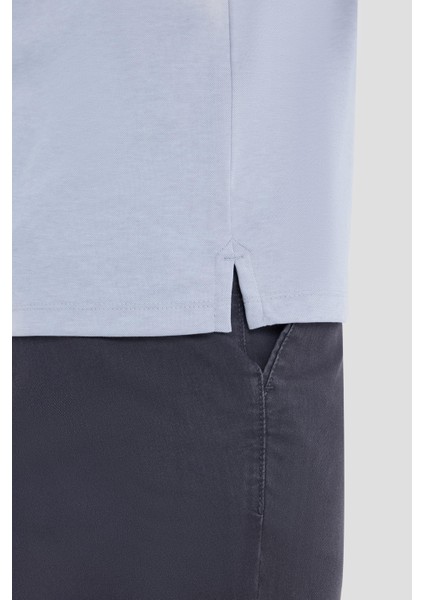 Düğmeli Polo Yaka Erkek T-Shirt Gri fırsatları