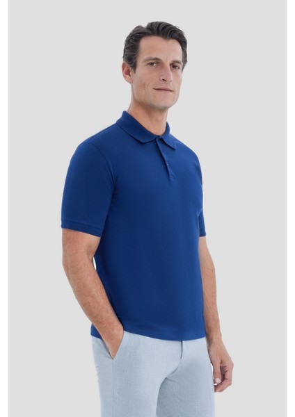 SABRİ ÖZEL APAŞ YAKA TRİKO T-SHIRT Lacivert fırsatları