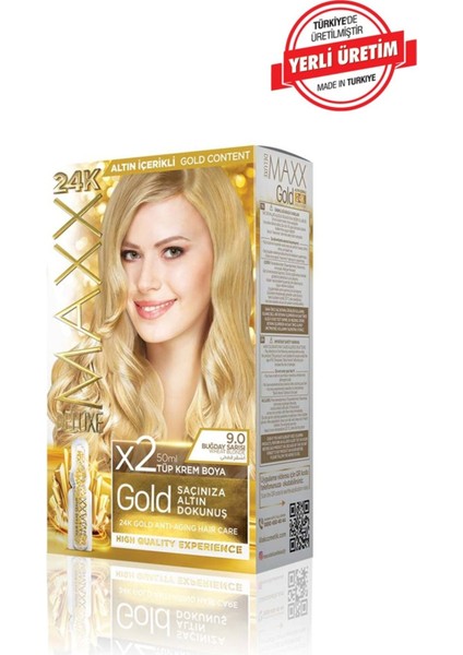 Maxx Deluxe Gold Series Saç Boya Seti 2 Tüp Boya 2 Oksidan 30 Harika Renk Seçeneği