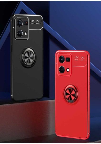 Oppo Reno 7 4g Kılıf Mxsp Ravel Silikon Kapak-Siyah-Mavi fiyatları
