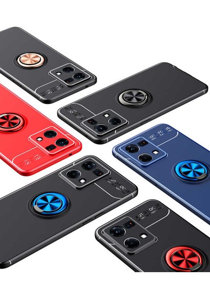 Oppo Reno 7 4g Kılıf Mxsp Ravel Silikon Kapak-Siyah-Mavi modelleri