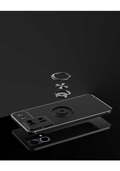 Oppo Reno 7 4g Kılıf Mxsp Ravel Silikon Kapak-Siyah-Mavi indirimleri