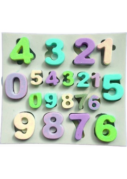 Sayılar Rakamlar 1,8cm ve 3,2cm Rakam Seti Silikon Kalıp K-1425, Taş Tozu Sabun Alçı Mum Kalıbı indirimleri