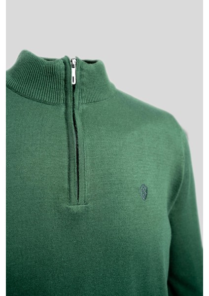 Fermuarlı Yarım Balıkçı Yaka Pamuk Erkek Triko Kazak Nefti fiyatları