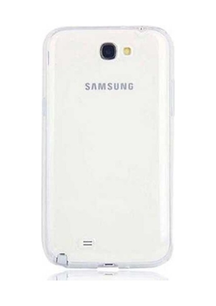 Galaxy Note 2 Kılıf Mxsp Süper Silikon Kapak-Renksiz