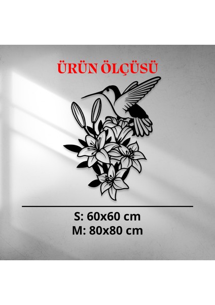 LED Işıklı Çiçekler ve Sinek Kuşu Dekoratif Tablo Balkon Duvar Dekorlu Gece Lambası fırsatları