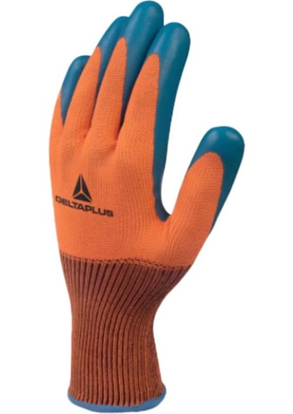 Delta Plus Nitril Kaplamalı Iş Eldiveni Turuncumavi VE733 Koruyucu Yağ Esnek Tutuş Polyester fiyatları