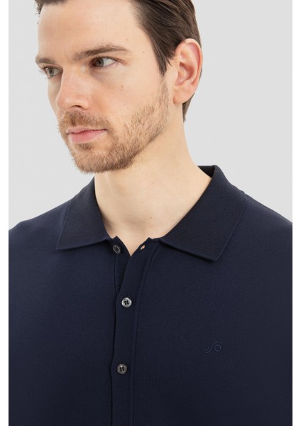 Polo Yaka Kısa Kollu Triko Erkek Gömlek Lacivert fırsatları