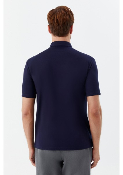 Düğmeli Polo Yaka Erkek T-Shirt Lacivert fırsatları