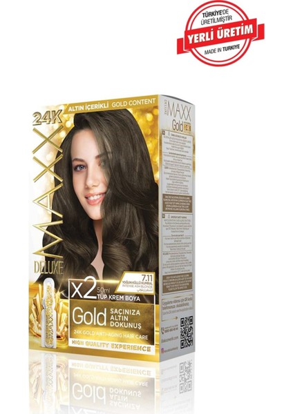 Maxx Deluxe Gold Series Saç Boya Seti 2 Tüp Boya 2 Oksidan 30 Harika Renk Seçeneği