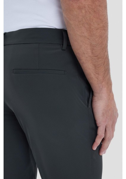 Regular Fit Pileli Erkek Chino Pantolon Koyu Haki indirimleri