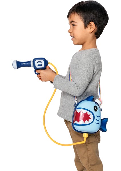 Mavi Köpek Balığı Şeklinde Su Tabancası Çantası modelleri