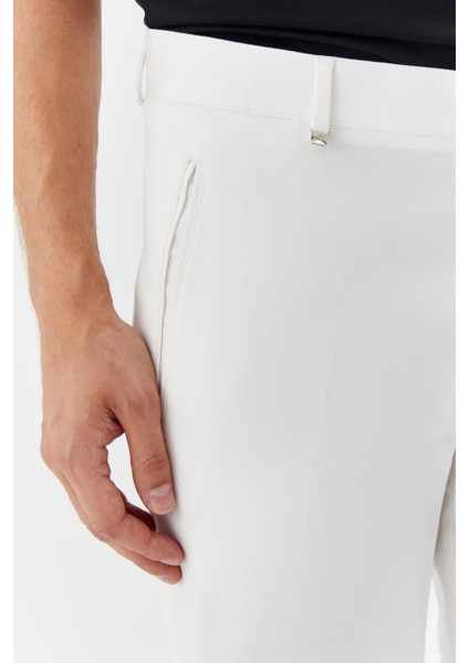 Regular Fit Klasik Erkek Pantolon Beyaz fırsatları
