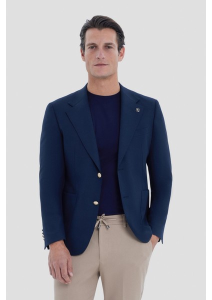 Mono Yaka Blazer Erkek Ceket Lacivert