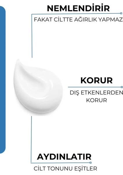Nemlendirici Yüz Kremi Cilt Tonu Esitleyici Aydınlatıçı Su Bazlı Tüm Cilt Tipleri Moisturizer 50 ml