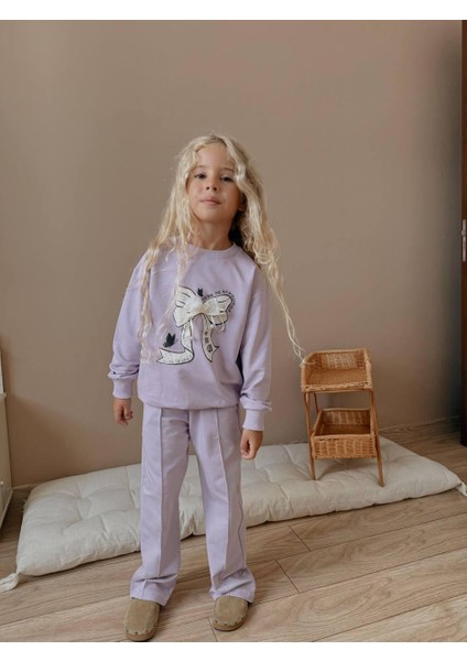 Fiyonk Baskılı Uzun Kollu Kız Çocuk Alt Üst Takım fiyatları