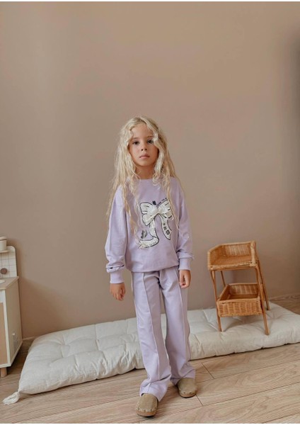 Fiyonk Baskılı Uzun Kollu Kız Çocuk Alt Üst Takım fırsatları