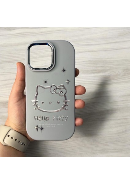 iPhone 15 Pro Max Hello Kitty Kabartmalı Kaliteli Silikon Telefon Kılıfı fiyatları