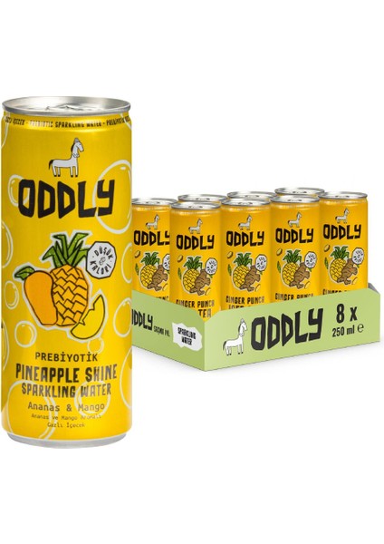Ananas Mango Gazlı İçecek Prebiyotik 250 ml x 8 Adet Vegan ve Renklendiricisiz fiyatları