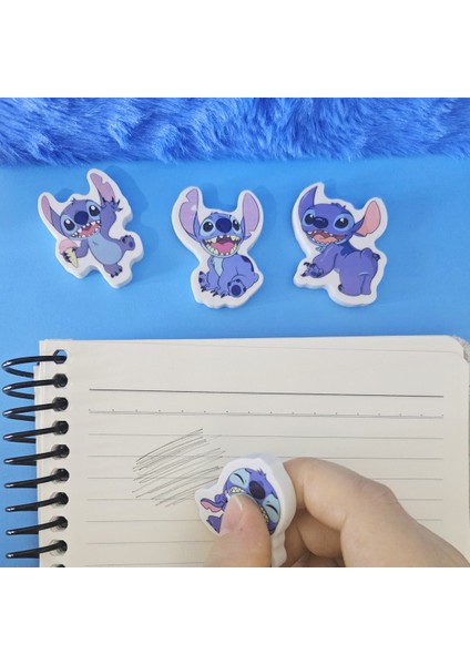 Disney Stitch 3D Sevimli Silgi Seti – 2'li Kawaii Karakter Silgi | Orijinal Fancy Space modelleri