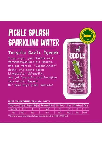 Pıckle Splash Gazlı Fermente Turşu Suyu 250 ml x 8 Adet Sağlıklı ve Ferahlatıcı modelleri