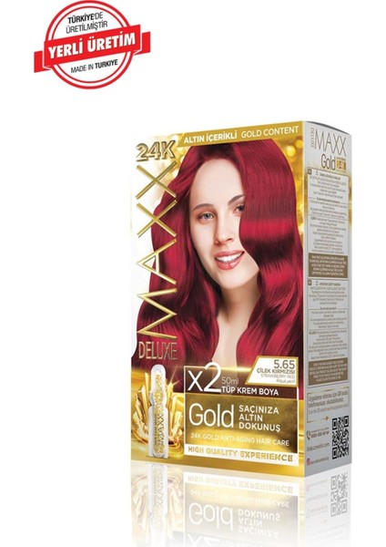 Maxx Deluxe Gold Series Saç Boya Seti 2 Tüp Boya 2 Oksidan 30 Harika Renk Seçeneği