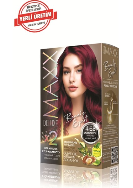 Maxx Deluxe Beauty Keratinli Saç Boya Seti 2 Tüp + 2 Oksidan 34 Harika Renk Seçeneği