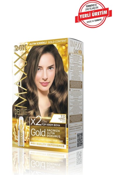 Maxx Deluxe Gold Series Saç Boya Seti 2 Tüp Boya 2 Oksidan 30 Harika Renk Seçeneği