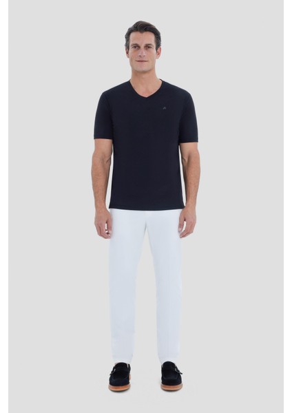 T-Shirt V Yaka Siyah fiyatları