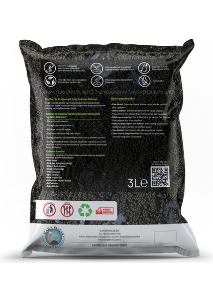 Karaelmas Bahçe | Biochar ile Zenginleştirilerek Üretilen Solucan Gübresi - 3 L fiyatları