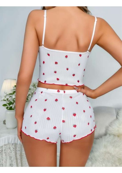 Kadın Bluz Şortlu Takım Crop Modeli Beyaz fiyatları