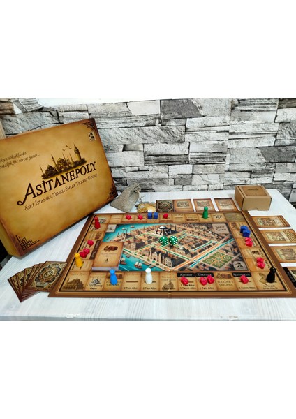 Metropol Asitanepoly Eski İstanbul Temalı Emlak Ticaret Kutu Oyunu - Masa Oyunu - Eğlenceli Grup Parti Aile Oyunu (Nostaljik Monopoly) modelleri