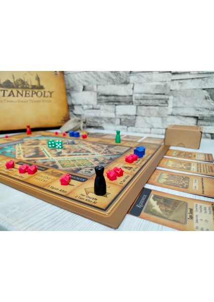 Metropol Asitanepoly Eski İstanbul Temalı Emlak Ticaret Kutu Oyunu - Masa Oyunu - Eğlenceli Grup Parti Aile Oyunu (Nostaljik Monopoly)