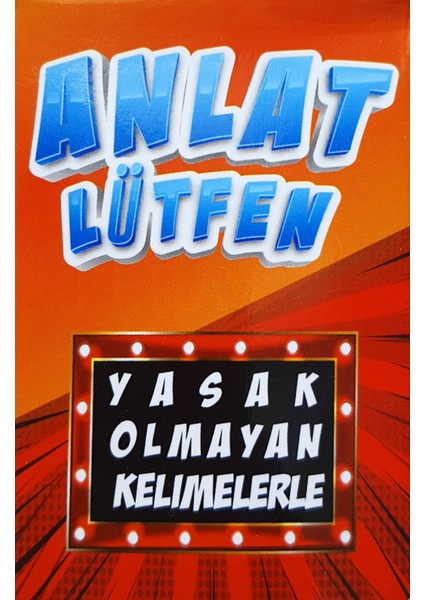 Anlat Lütfen Kart Oyunu Yasaklı Kelimeler