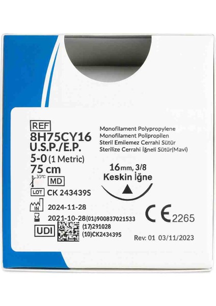 5.0 Keskin Prolen Emilemeyen Cerrahi İplik (12 Adet) modelleri