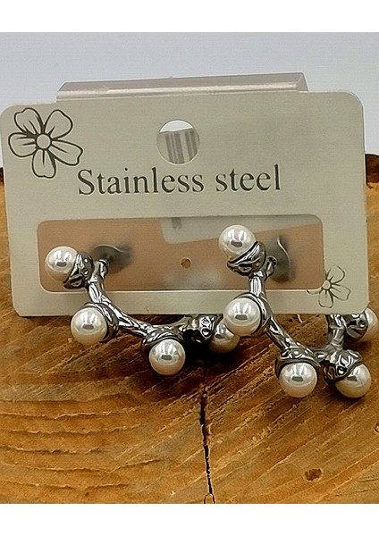 Kararmaz Çelik Lüks Küpe