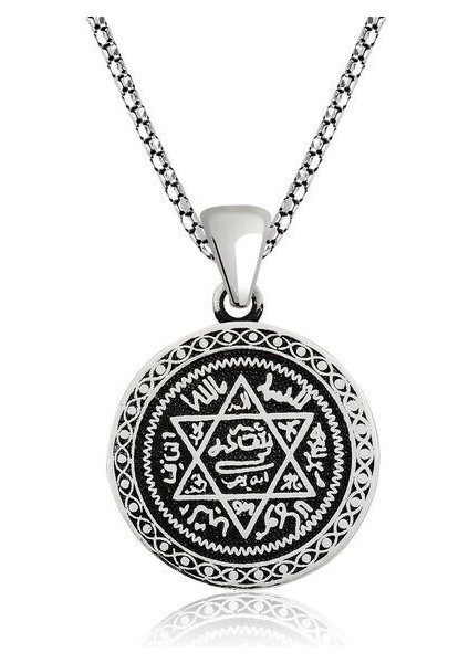 Süleyman Mührü 925 Ayar Gümüş Kolye