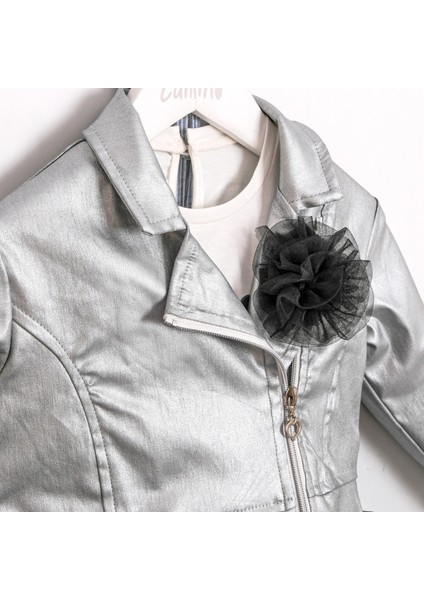 Kız Çocuk Silver Çeketli Tütü Etekli 3 Lü Takım indirimleri