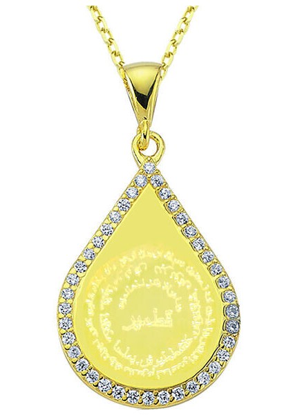 Kitmir Duası Gold 925 Ayar Gümüş Kolye