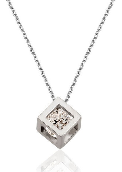 Küp 925 Ayar Gümüş Kadın Kolye