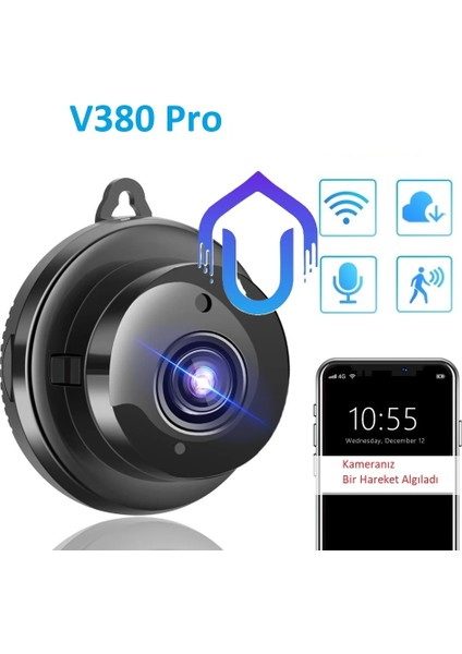 Yüksek Gece Görüşlü 1080P Mini Güvenlik Kamerası