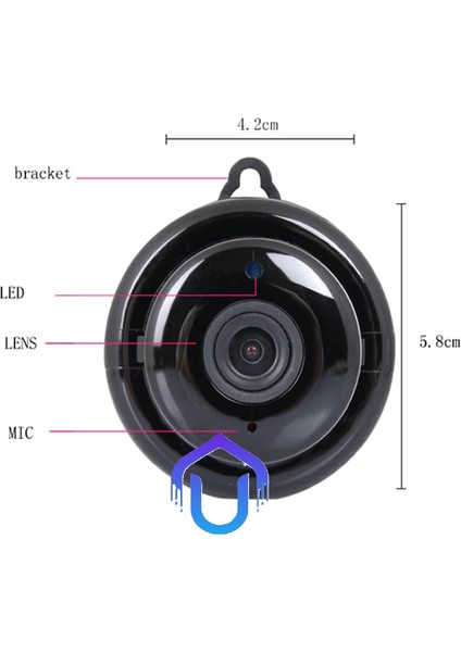 Yüksek Gece Görüşlü 1080P Mini Güvenlik Kamerası fırsatları