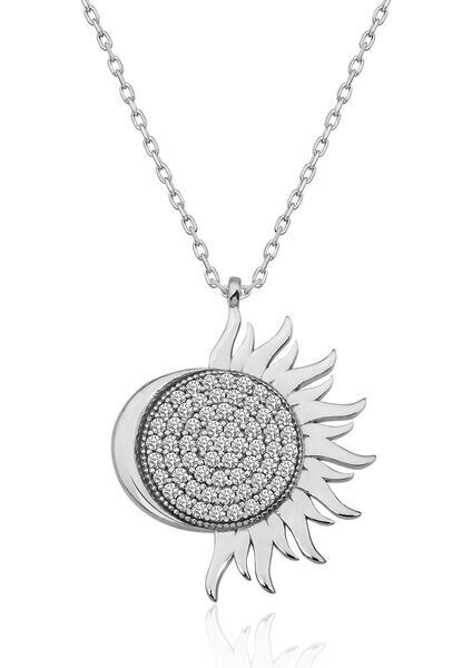 Mihrimah Sultan Zirkon Taşlı 925 Ayar Gümüş Kadın Kolye