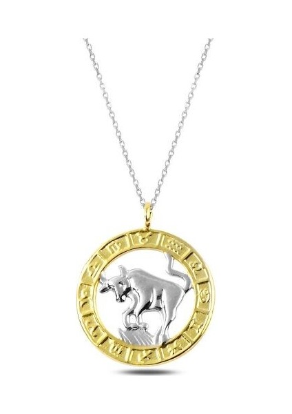 Boga Burcu Gold 925 Ayar Gümüş Kolye
