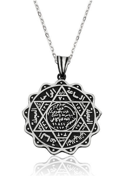 Süleyman Mührü 925 Ayar Gümüş Kolye