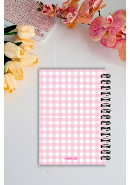 Pembe Pötikare Yemek Tarif Defteri / Tel Spiralli- 50 YAPRAK-100 Sayfa / A5 / Not Defteri fırsatları