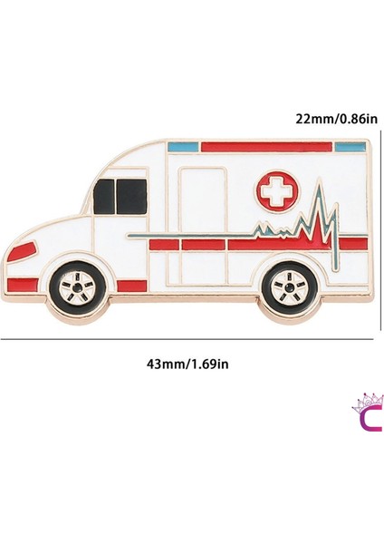 112 Ambulans Pin Broş - Sağlıkçı Hemşire Doktor Kıyafet Elbise Ceket Yaka Iğnesi Rozeti Meslek Broşu fiyatları